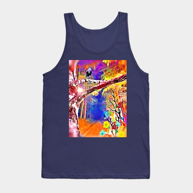 Crow in the Forest Tank Top by danieljanda